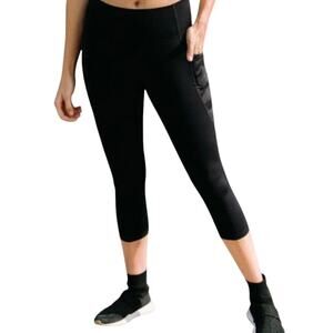 Zyia Women's Active Reflective Camo Capri Workout Pants w/ Pockets - Size 14-16